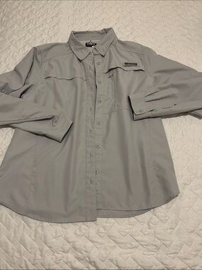 Grey SPF 40 fishing shirt by Habit